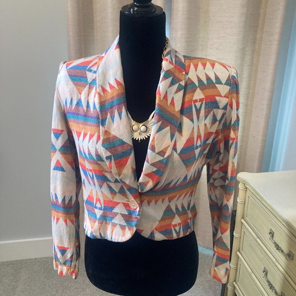 Cute Vintage Southwestern Crop Jacket